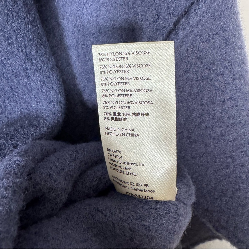 Free People Oversized Knit Sweater Dress in Indigo Blue size Large - Picture 7 of 8